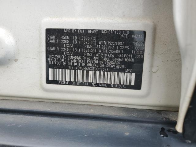 Photo 11 VIN: 4S4BRBACXE3312038 - SUBARU OUTBACK 