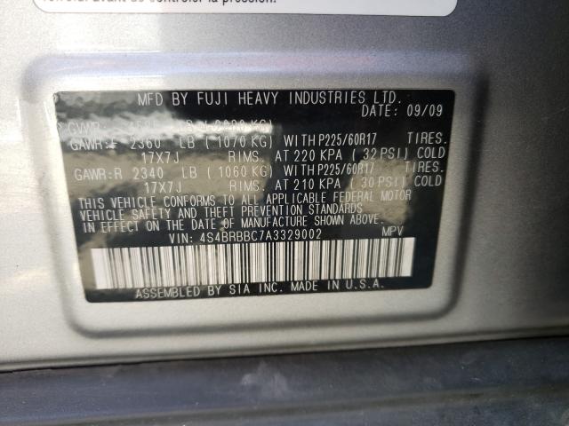 Photo 9 VIN: 4S4BRBBC7A3329002 - SUBARU OUTBACK 2. 