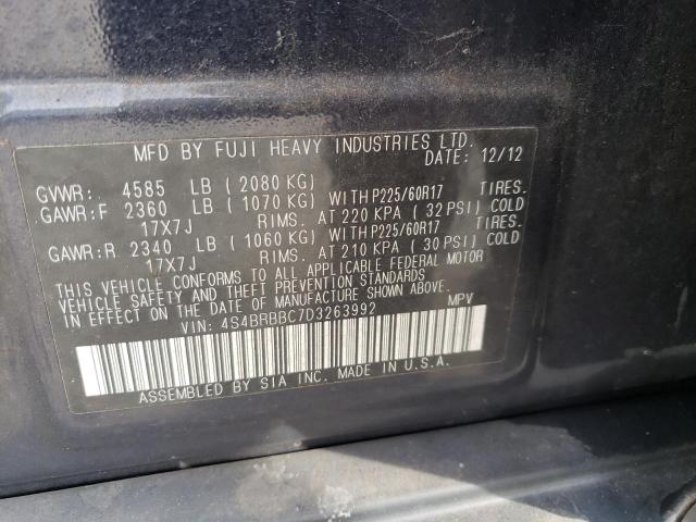 Photo 12 VIN: 4S4BRBBC7D3263992 - SUBARU OUTBACK 2. 