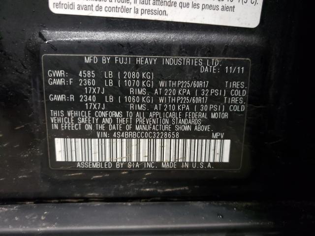 Photo 9 VIN: 4S4BRBCC0C3228658 - SUBARU OUTBACK 2. 