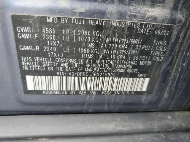 Photo 11 VIN: 4S4BRBCC5E3219909 - SUBARU OUTBACK 