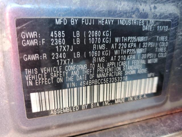 Photo 9 VIN: 4S4BRBCC5E3253218 - SUBARU OUTBACK 