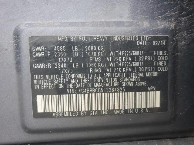 Photo 11 VIN: 4S4BRBCC5E3284825 - SUBARU OUTBACK 2. 