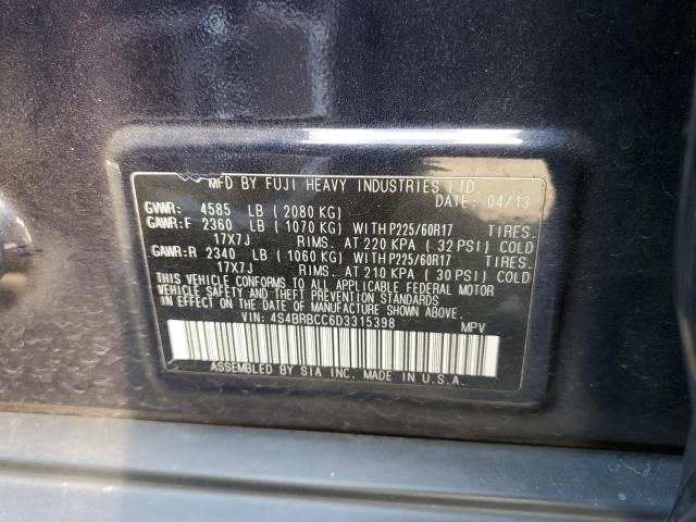 Photo 9 VIN: 4S4BRBCC6D3315398 - SUBARU OUTBACK 2. 