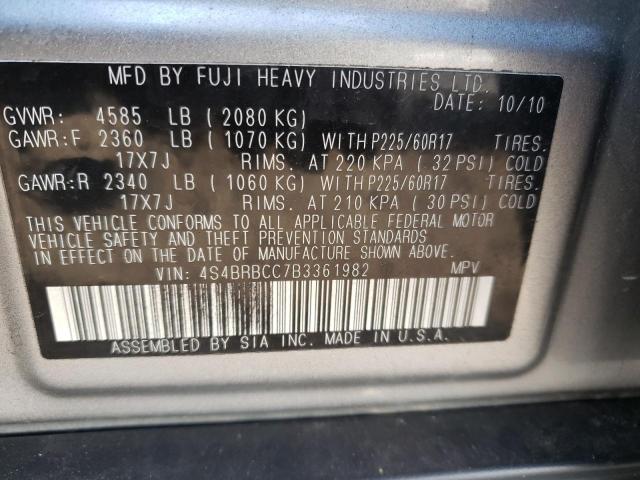 Photo 9 VIN: 4S4BRBCC7B3361982 - SUBARU OUTBACK 2. 