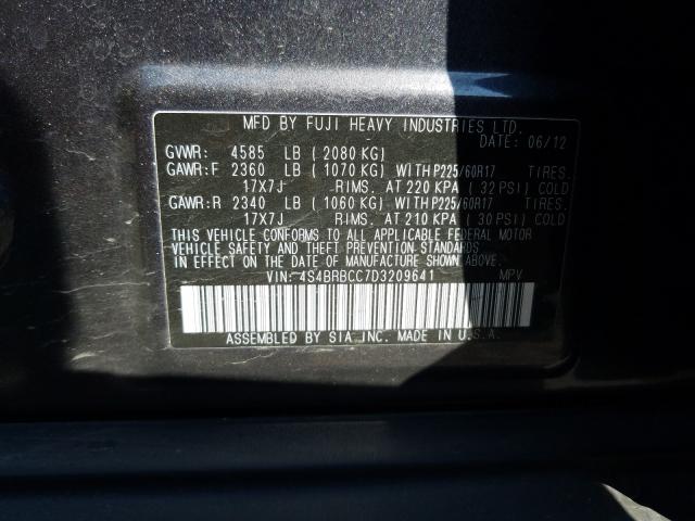 Photo 9 VIN: 4S4BRBCC7D3209641 - SUBARU OUTBACK 2. 