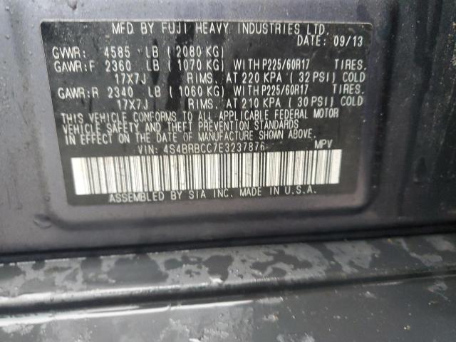 Photo 11 VIN: 4S4BRBCC7E3237876 - SUBARU OUTBACK 