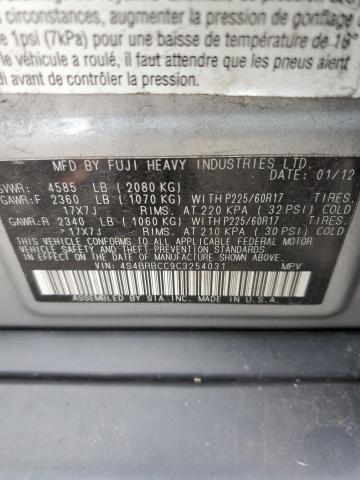 Photo 11 VIN: 4S4BRBCC9C3254031 - SUBARU OUTBACK 2. 