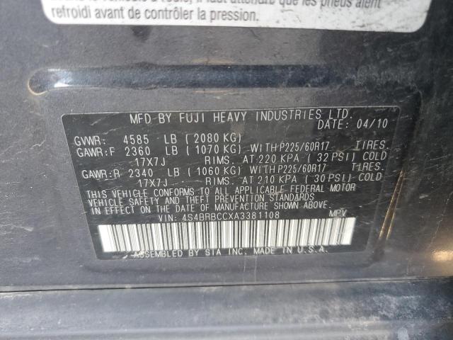 Photo 12 VIN: 4S4BRBCCXA3381108 - SUBARU OUTBACK 