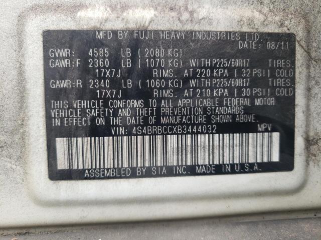 Photo 12 VIN: 4S4BRBCCXB3444032 - SUBARU OUTBACK 2. 