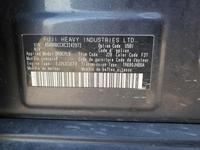 Photo 9 VIN: 4S4BRBCCXC3242972 - SUBARU OUTBACK 2. 