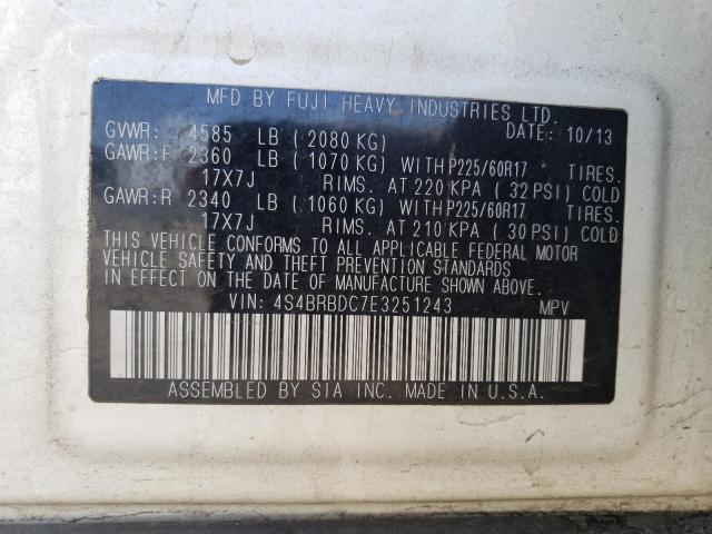 Photo 11 VIN: 4S4BRBDC7E3251243 - SUBARU OUTBACK 2. 