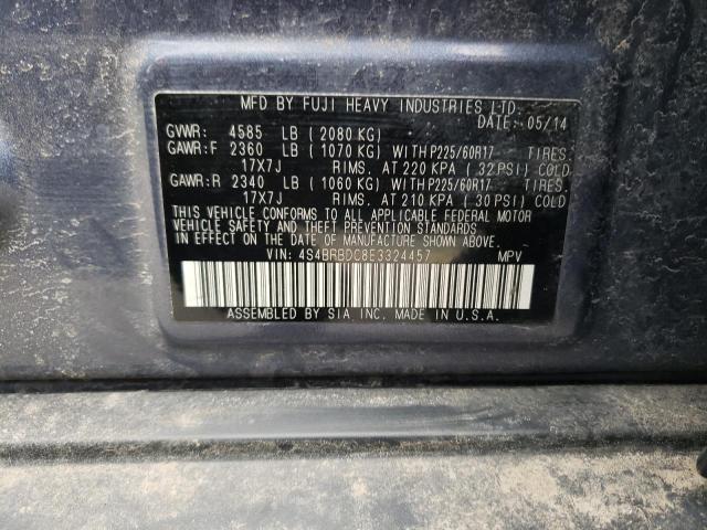 Photo 11 VIN: 4S4BRBDC8E3324457 - SUBARU OUTBACK 2. 