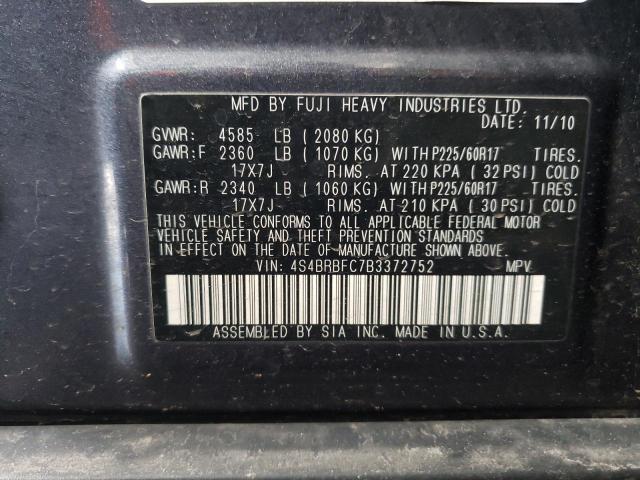 Photo 11 VIN: 4S4BRBFC7B3372752 - SUBARU OUTBACK 