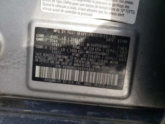 Photo 12 VIN: 4S4BRBGC0A3315824 - SUBARU OUTBACK 2. 