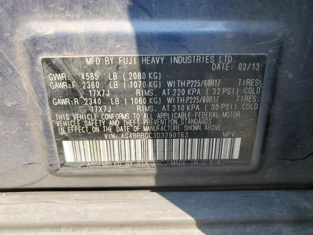 Photo 12 VIN: 4S4BRBGC3D3290163 - SUBARU OUTBACK 