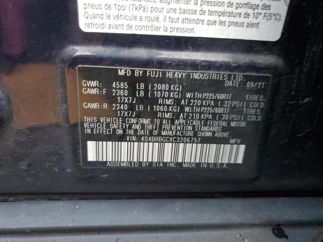 Photo 12 VIN: 4S4BRBGCXC3206757 - SUBARU OUTBACK 2. 