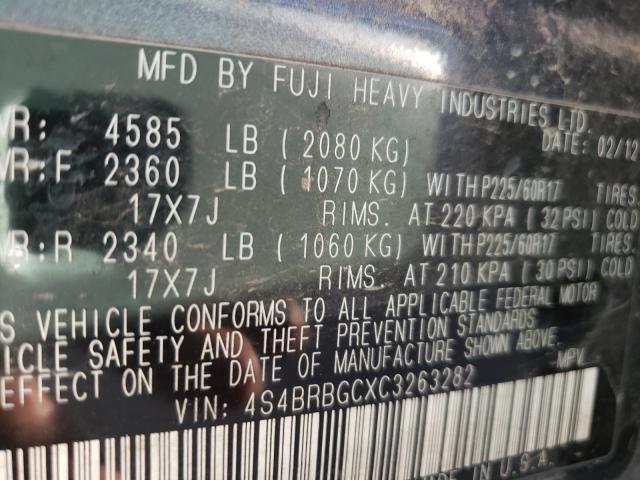 Photo 9 VIN: 4S4BRBGCXC3263282 - SUBARU OUTBACK 2. 