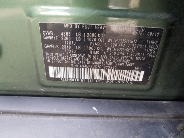 Photo 9 VIN: 4S4BRBJC7D3229990 - SUBARU OUTBACK 2. 