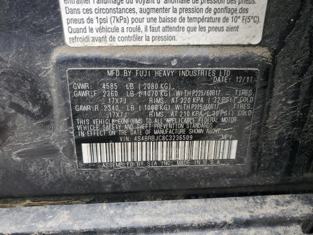 Photo 11 VIN: 4S4BRBJC8C3236509 - SUBARU OUTBACK 2. 