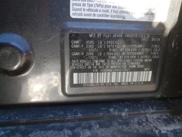 Photo 9 VIN: 4S4BRBKC0A3313031 - SUBARU OUTBACK 2. 