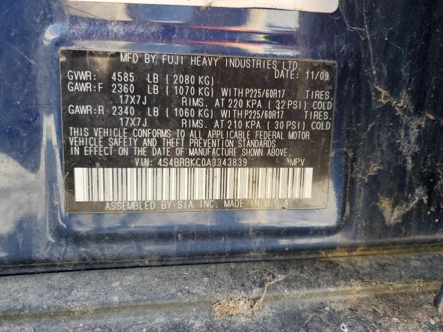 Photo 11 VIN: 4S4BRBKC0A3343839 - SUBARU LEGACY 