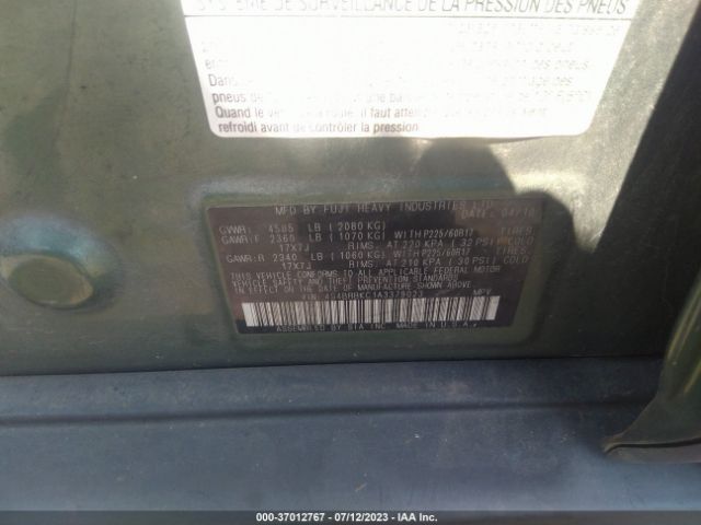 Photo 8 VIN: 4S4BRBKC1A3379023 - SUBARU OUTBACK 