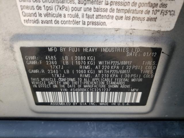 Photo 9 VIN: 4S4BRBKC1C3251237 - SUBARU OUTBACK 2. 