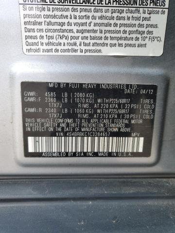 Photo 11 VIN: 4S4BRBKC1C3284657 - SUBARU OUTBACK 