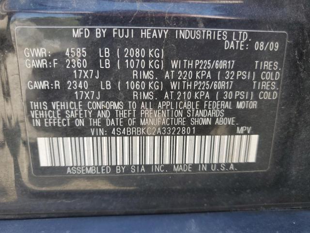 Photo 12 VIN: 4S4BRBKC2A3322801 - SUBARU OUTBACK 