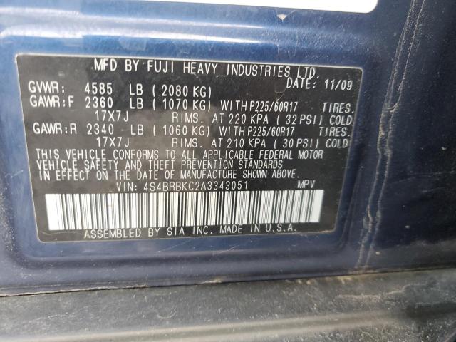 Photo 12 VIN: 4S4BRBKC2A3343051 - SUBARU OUTBACK 