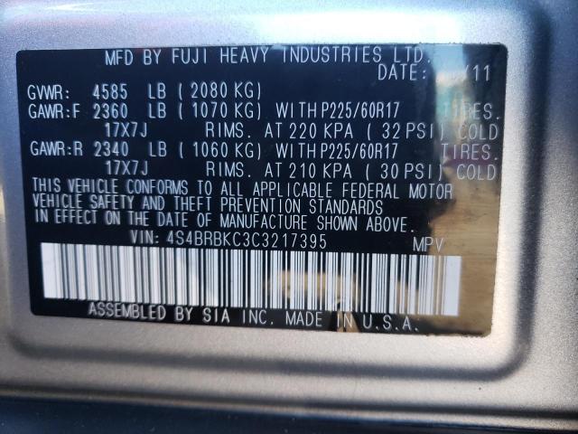 Photo 11 VIN: 4S4BRBKC3C3217395 - SUBARU OUTBACK 