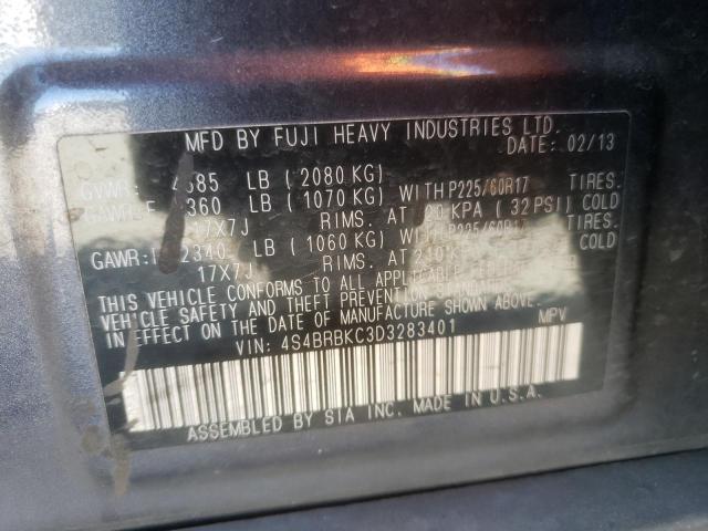 Photo 11 VIN: 4S4BRBKC3D3283401 - SUBARU OUTBACK 