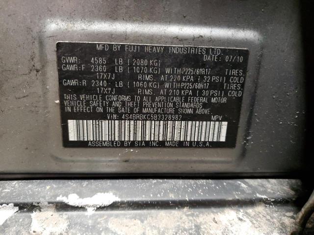 Photo 11 VIN: 4S4BRBKC5B3328982 - SUBARU OUTBACK 