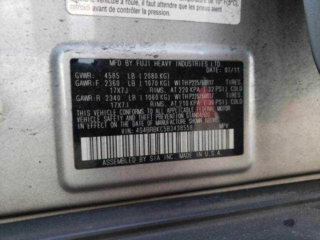 Photo 12 VIN: 4S4BRBKC5B3438558 - SUBARU OUTBACK 2. 