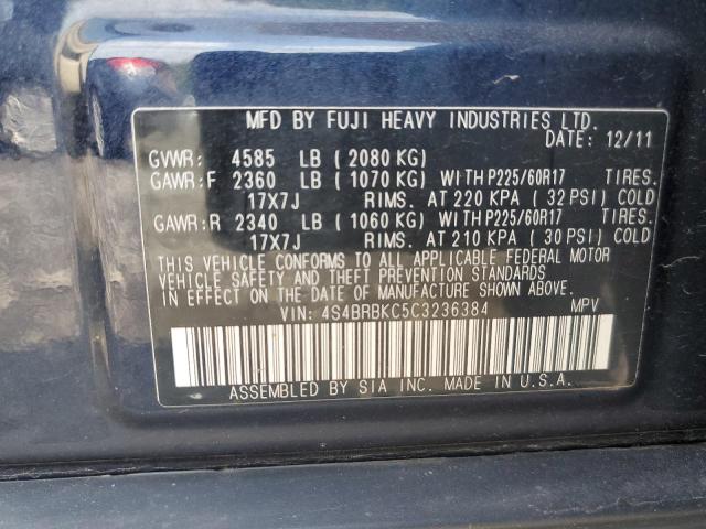 Photo 11 VIN: 4S4BRBKC5C3236384 - SUBARU OUTBACK 2. 