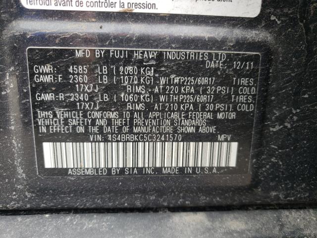 Photo 9 VIN: 4S4BRBKC5C3241570 - SUBARU OUTBACK 2. 