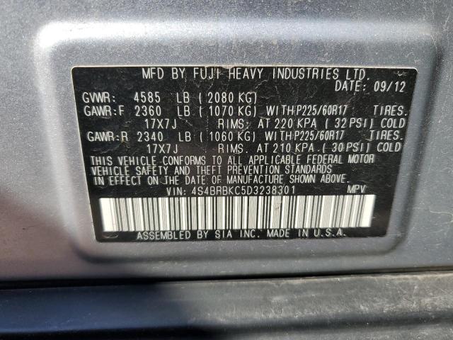 Photo 11 VIN: 4S4BRBKC5D3238301 - SUBARU OUTBACK 2. 