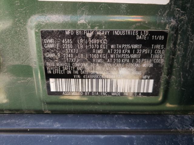 Photo 9 VIN: 4S4BRBKC6A3344171 - SUBARU OUTBACK 2. 