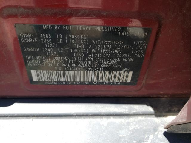 Photo 9 VIN: 4S4BRBKC6B3367211 - SUBARU OUTBACK 2. 