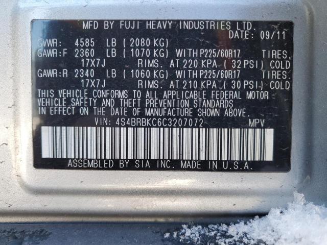 Photo 12 VIN: 4S4BRBKC6C3207072 - SUBARU OUTBACK 