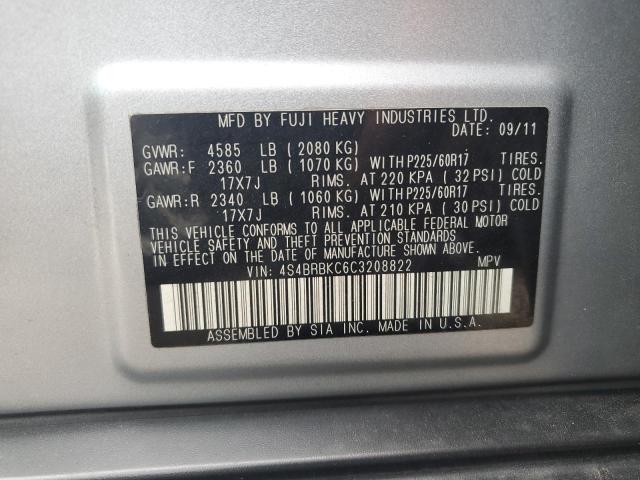 Photo 12 VIN: 4S4BRBKC6C3208822 - SUBARU OUTBACK 2. 