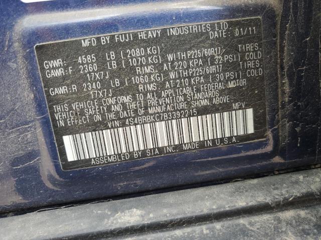 Photo 11 VIN: 4S4BRBKC7B3392215 - SUBARU OUTBACK 2. 