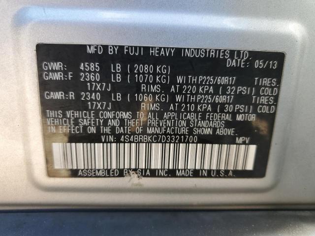 Photo 11 VIN: 4S4BRBKC7D3321700 - SUBARU OUTBACK 