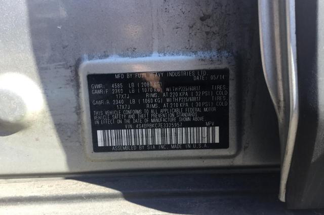 Photo 9 VIN: 4S4BRBKC7E3325957 - SUBARU OUTBACK 2. 