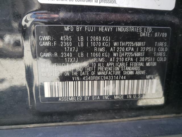 Photo 9 VIN: 4S4BRBKC9A3314744 - SUBARU OUTBACK 2. 