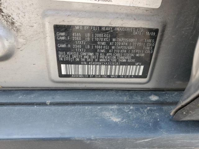 Photo 12 VIN: 4S4BRBKCXA3338387 - SUBARU OUTBACK 