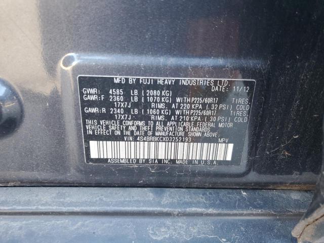 Photo 12 VIN: 4S4BRBKCXD3252193 - SUBARU OUTBACK 