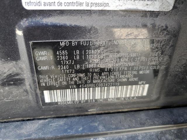 Photo 9 VIN: 4S4BRBLC0B3422119 - SUBARU OUTBACK 2. 