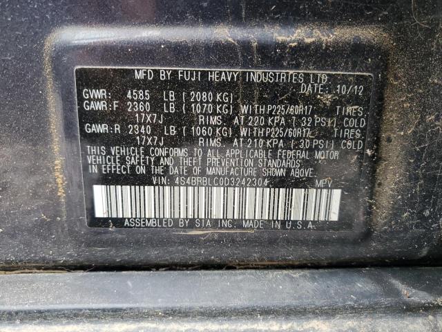 Photo 12 VIN: 4S4BRBLC0D3242304 - SUBARU OUTBACK 